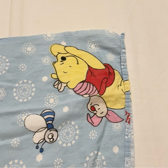 Winnie the Pooh Piglet Flat Bed Sheet 70” x 57” - Picture 9 of 15